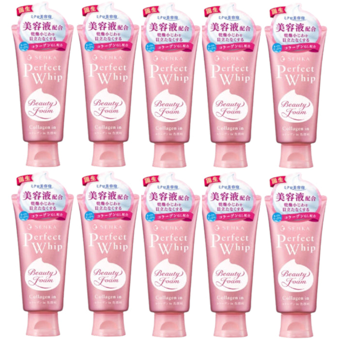 Wholesale Shiseido - Senka Perfect Whip Collagen in Washing Foam Cleanser 2023 Version - 120g 10ea Set | Carsha