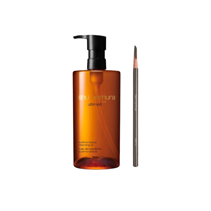 Wholesale Shu Uemura Hero Set A Ultime8 Sublime Beauty Cleansing Oil 450ml & H9 Hard Formula Eyebrow Pencil - 02 Seal Brown | Carsha