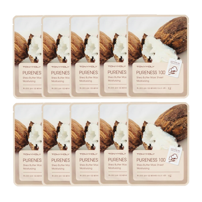 Wholesale TONYMOLY - Pureness 100 Mask Sheet - Shea Butter 10ea Set | Carsha