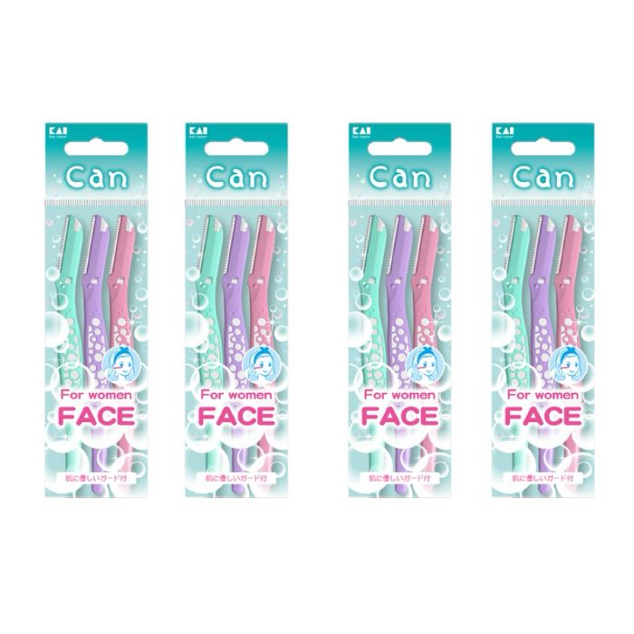 Wholesale KAI - Can Bubble Face Razor L Type - 3pc 4ea Set | Carsha