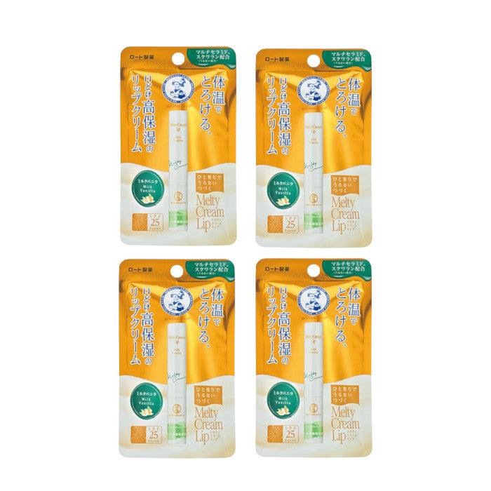 Wholesale Rohto Mentholatum - Melty Cream Lip SPF25/PA+++ - Milk Vanilla 4ea Set | Carsha