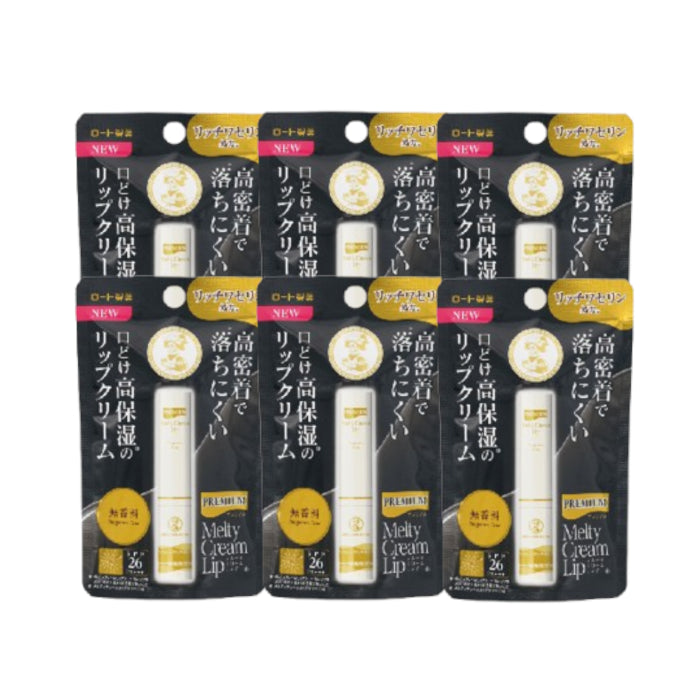 Wholesale Rohto Mentholatum - Premium Melty Cream Lip Balm SPF 26 PA+++ - 2.4g - Fragrance Free 6ea Set | Carsha