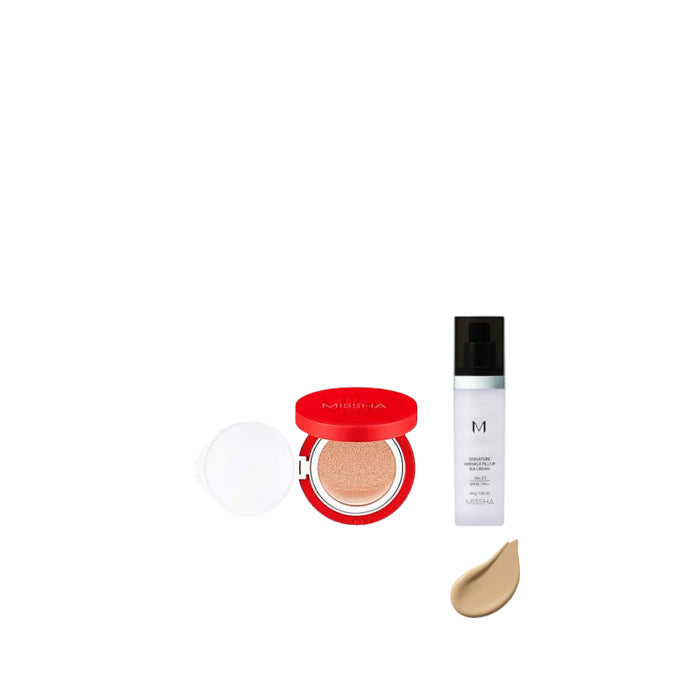 Wholesale MISSHA - Signature Wrinkle Fill Up BB Cream SPF37 PA++ - No.23/44g X MISSHA - Velvet Finish Cushion SPF50+ PA+++ - 15g - 21 | Carsha