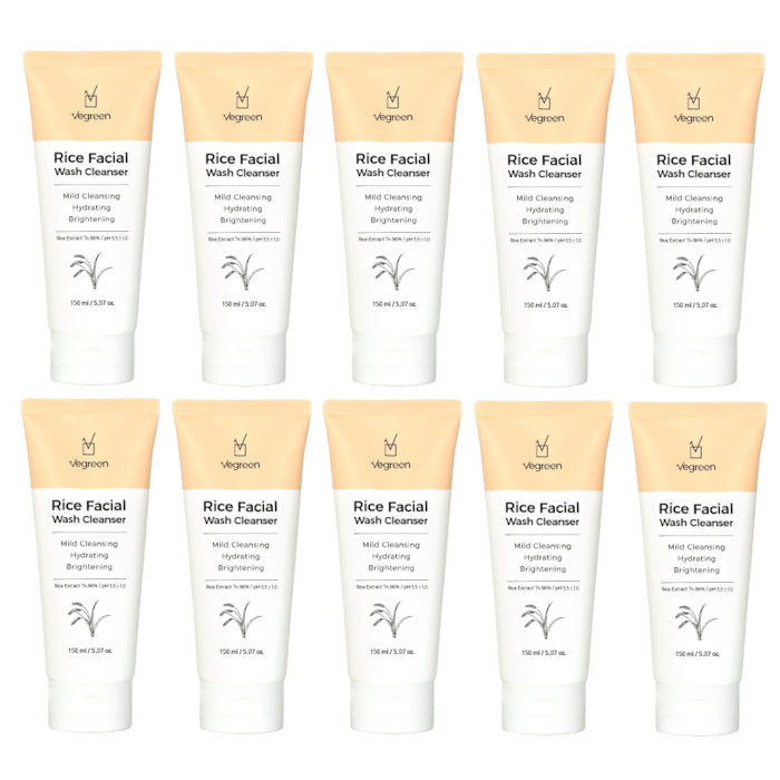 Wholesale VEGREEN - Rice Facial Wash Cleanser - 150ml 10ea Set | Carsha