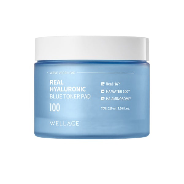 Wholesale Wellage - Real Hyaluronic Blue Toner Pad - 210ml/70ea | Carsha