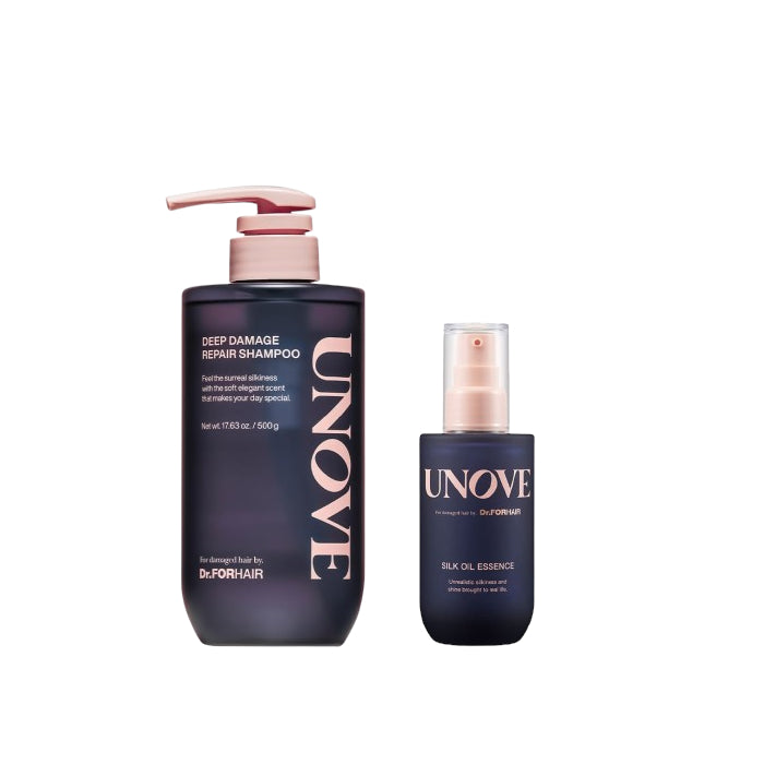 Wholesale Dr. FORHAIR - UNOVE Deep Damage Repair Shampoo - 500g + Silk Oil Essence - 70ml Set | Carsha