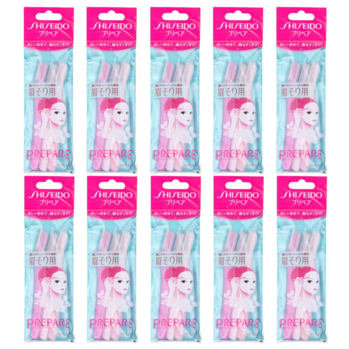 Shiseido - Prepare Eyebrow Razor - 3pcs (10ea) Set