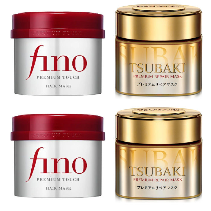 Wholesale Shiseido - Fino Premium Touch Hair Mask - 230g x2 + Shiseido - Tsubaki Premium Repair Hair Mask - 180g x2 | Carsha