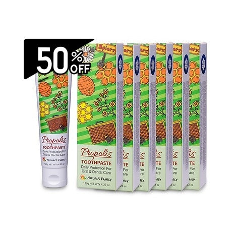 Natures Family Propolis Toothpaste 120g 6 Boxes | Carsha Black Friday 50% OFF