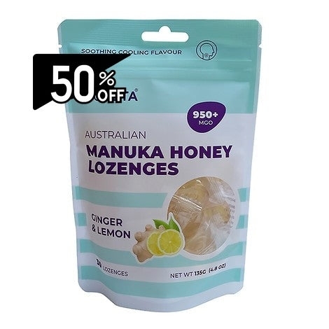 Biosota Manuka Ginger&lemon Lozenge 30pc_mgo950+ | Carsha Black Friday 50% OFF