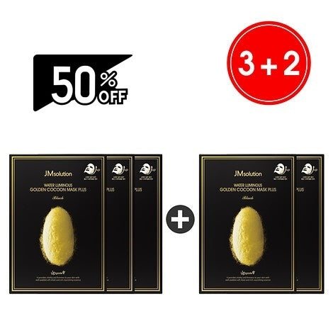 Jm Solution Water Luminous Golden Cocoon Mask Plus 3+2 45g*5 | Carsha Black Friday 50% OFF