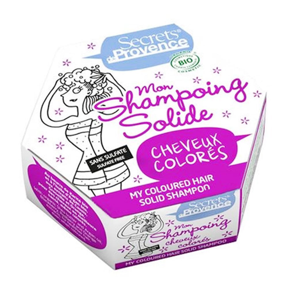 Shampoo solido per capelli colorati 84g Secrets de Provence