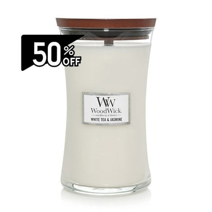 Woodwick Large Whitetea&jasmin | Carsha Black Friday 50% OFF