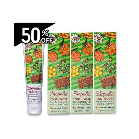 Natures Family Propolis Toothpaste 120g 3 Boxes | Carsha Black Friday 50% OFF