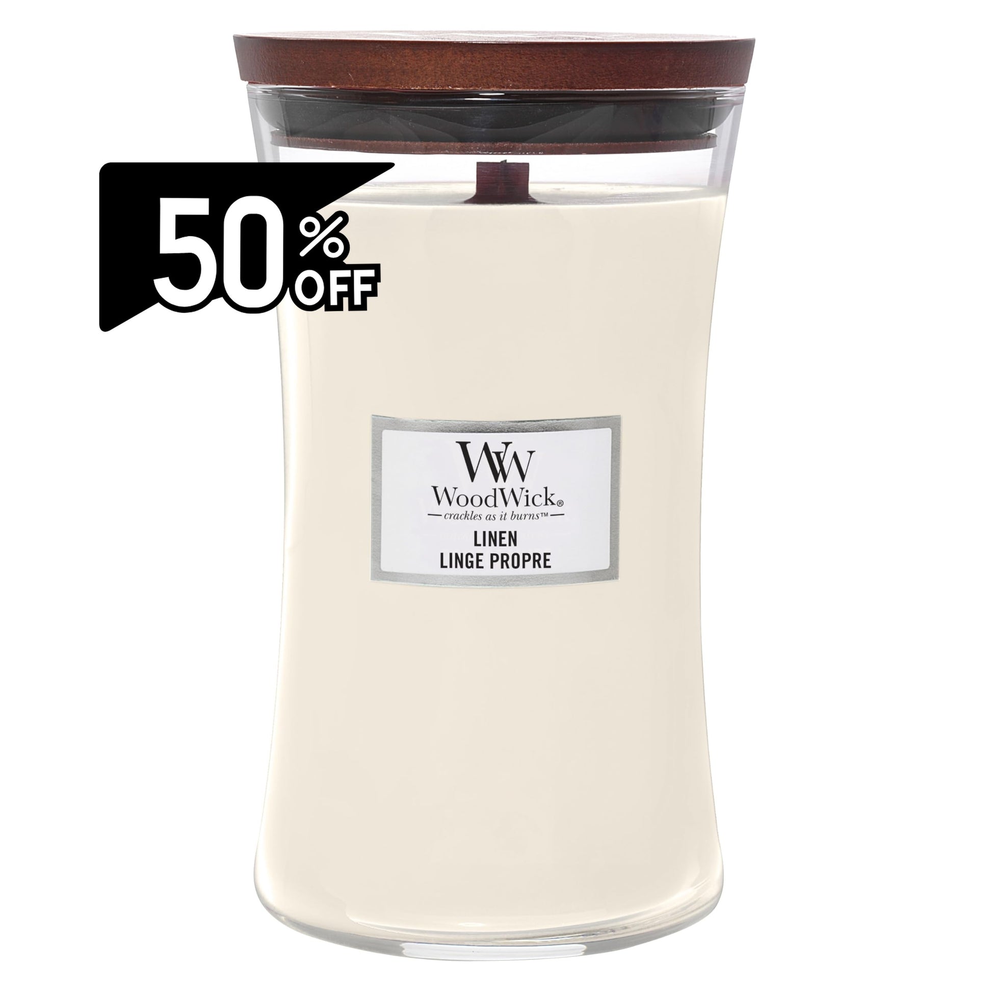 On Sale: Woodwick Large Whitetea&jasmin | Carsha Beauty