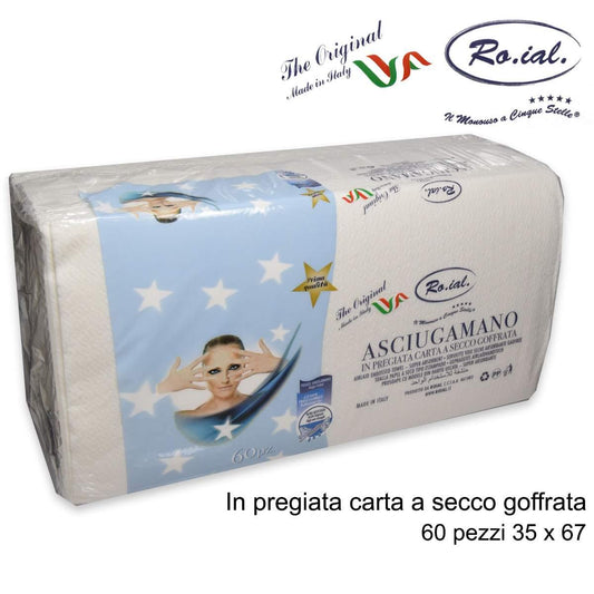 Wholesale Asciugamano carta secco goffrata 35 x 67 60 pz 5 stelle ro.ial | Carsha
