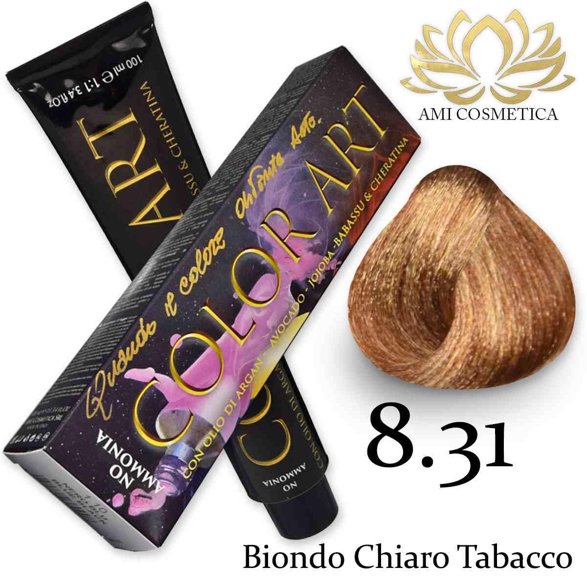 Wholesale Color art senza ammoniaca 100 ml 8.31 biondo chiaro tabacco | Carsha