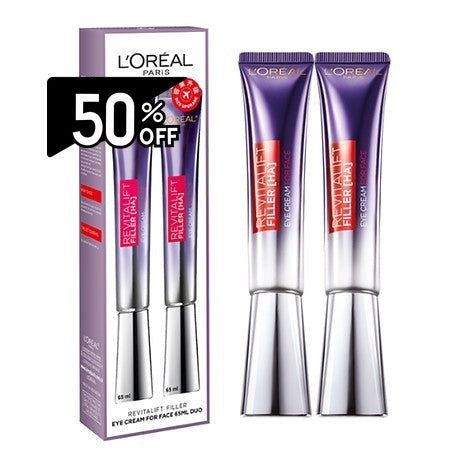 Loreal Paris Revitalift Filler Eye For Face Duo 65ml*2 | Carsha Black Friday 50% OFF