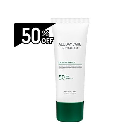 Swanicoco All Day Care Cica&centella Sun Cream | Carsha Black Friday 50% OFF