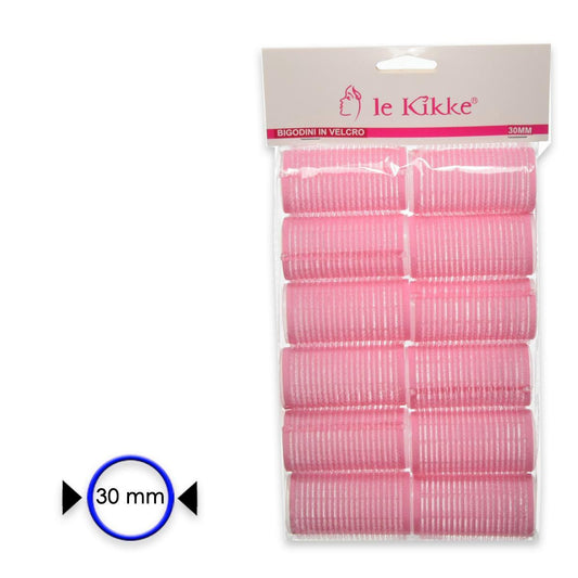 Le kikke bigodino velcro in busta 12 pezzi diam 3 cm