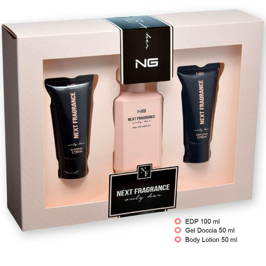 Ng next fragrances set edp 100 ml + shower gel 50 ml + body lotion 50 ml
