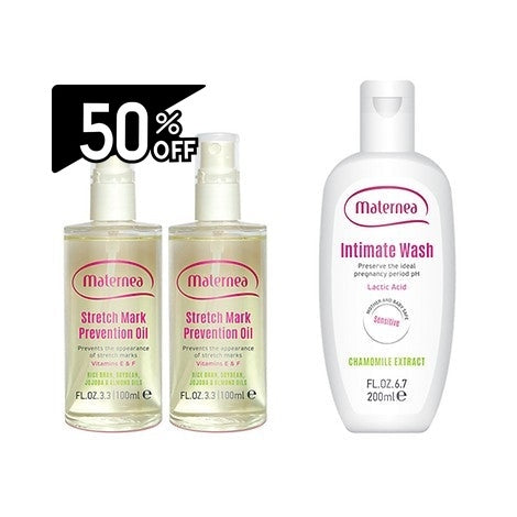 Maternea  Maternea Stretch Mark Prevention Oil Duo Set + Intimate Wash | Carsha Black Friday 50% OFF