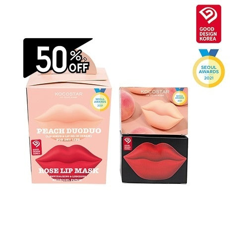 Kocostar Rose Lip Mask & Peach Duoduo | Carsha Black Friday 50% OFF