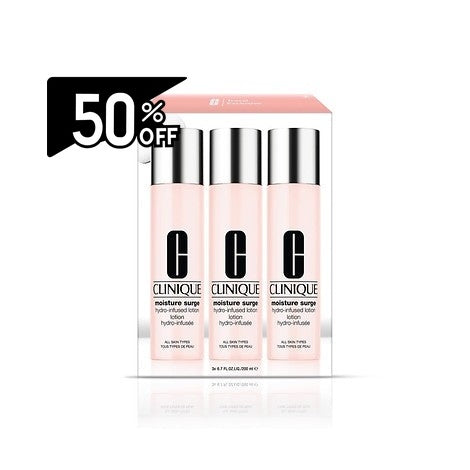 Clinique Moisture Surge Hydro-infused Lotion Trio (200ml X 3)  | Carsha Black Friday 50% OFF