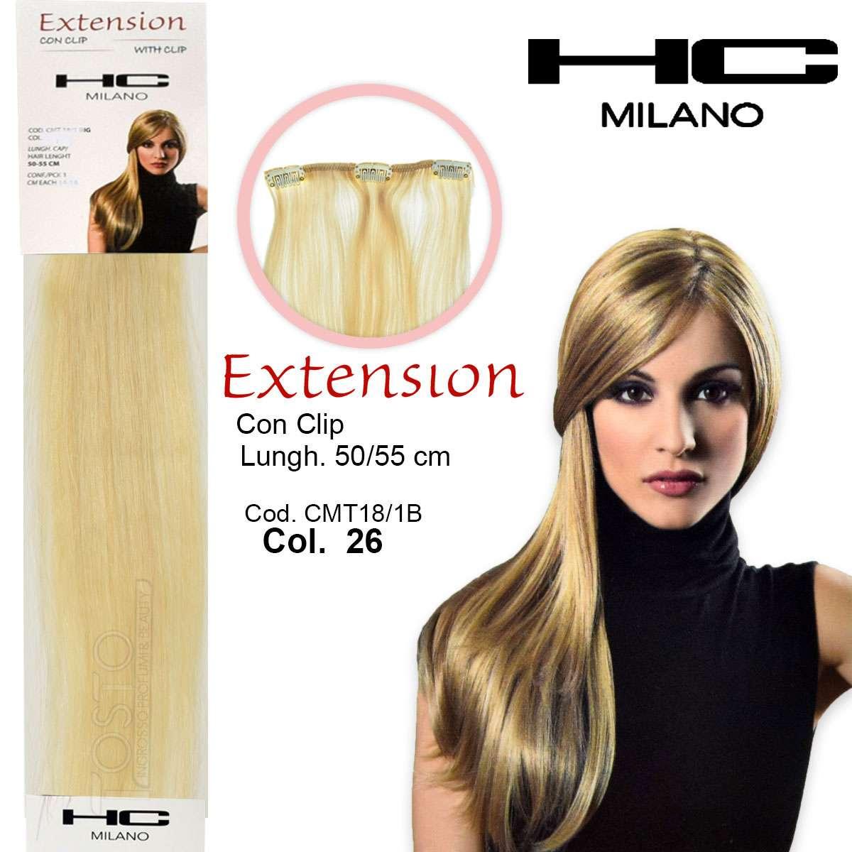 Wholesale Hc milano extension 3 clip no remy largh.14-16cm lungh.50cm col.26 | Carsha