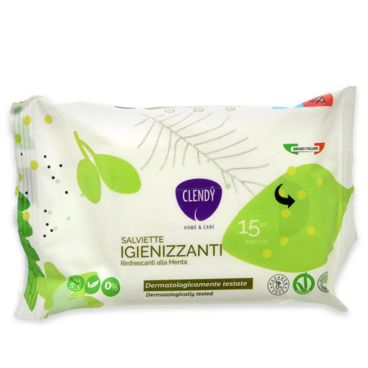 Clendy salviette imb. igienizzanti 15 pz