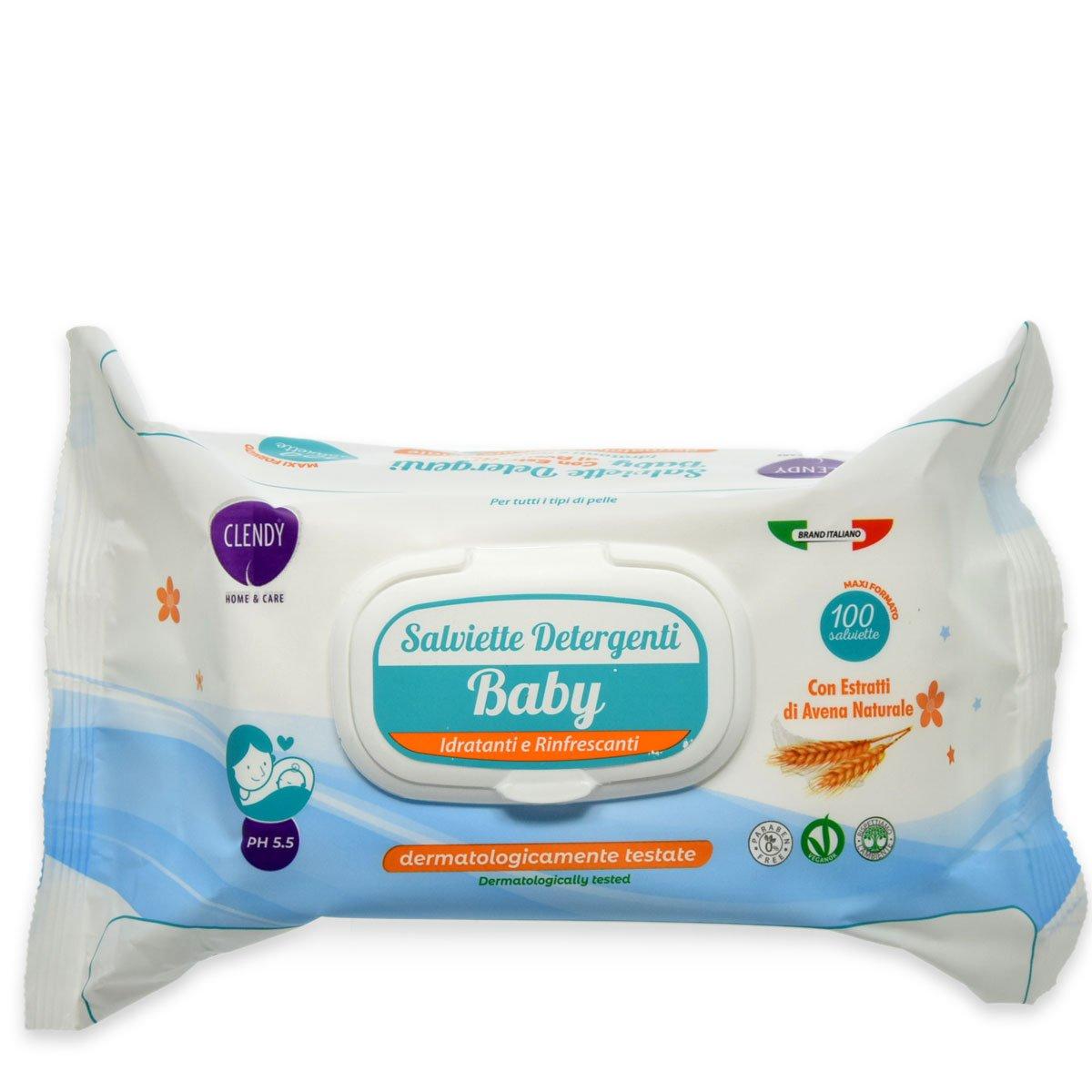 Clendy salviette baby care 100pz avena