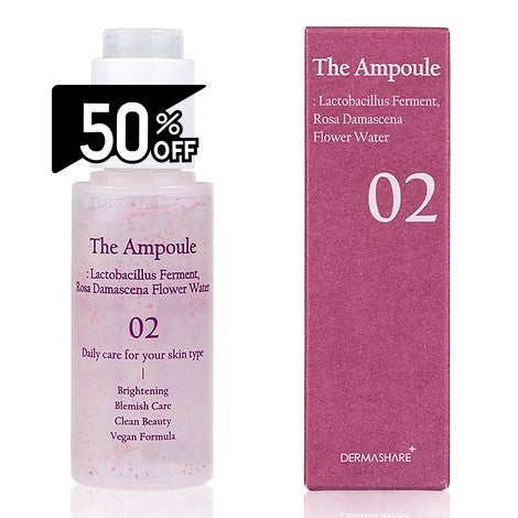 Dermashare The Ampoule Lactobacillus Damascena Rose Water 50ml | Carsha Black Friday 50% OFF