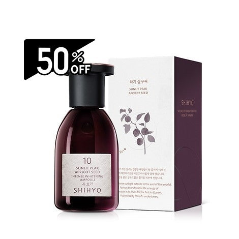 Shihyo Sunlit Peak Apricot Seed Intense Whitening Ampoule | Carsha Black Friday 50% OFF