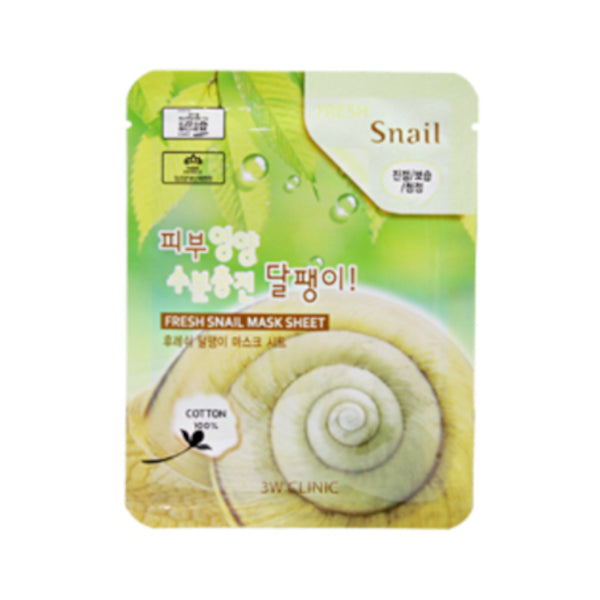 Wholesale 3W Clinic - Fresh Snail Mask Sheet - 1pc | Carsha