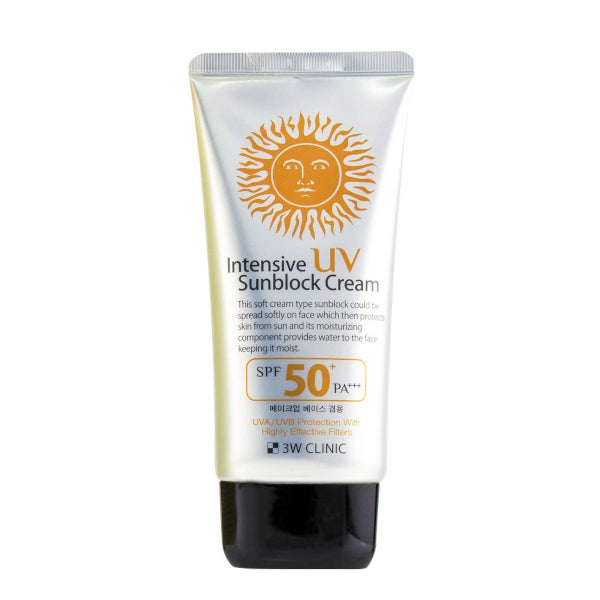 Wholesale 3W Clinic - Intensive UV Sunblock Cream SPF50+ PA+++ - 70ml | Carsha