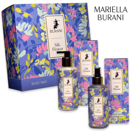 Burani acqua profumata 200 ml + body lotion 200 ml silk flower
