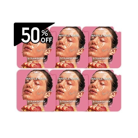 Kocostar Waffle Mask Strawberry (6pcs) | Carsha Black Friday 50% OFF