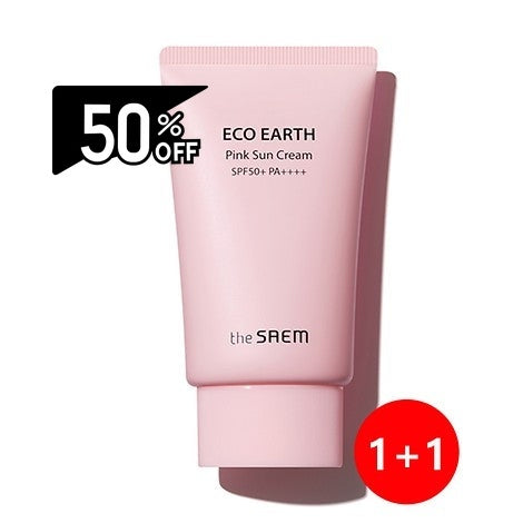 The Saem (1+1)eco Earth Power Pink Sun Cream | Carsha Black Friday 50% OFF