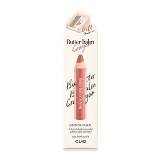 Wholesale Clio Butter Balm Crayon Set 02 Picnic Coral sharpener Provided | Carsha