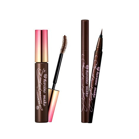 Wholesale [shilla Exclusive] Long And Curl Mascara Advanced Film Brown + Smooth Liquid Eyeliner Super Keep Brown | Carsha