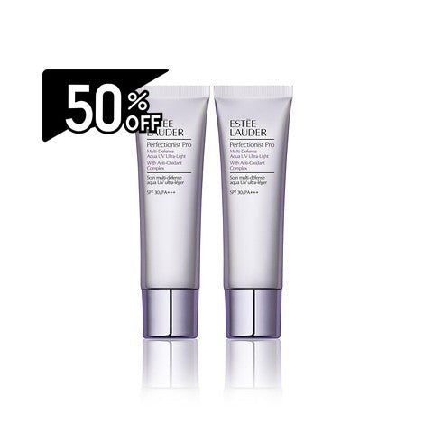 Estee Lauder Perfectionist Pro Multi-defense Aqua Uv Ultra-light Spf 30/pa+++ With Anti-oxidant Complex Duo 50ml X2  | Carsha Black Friday 50% OFF