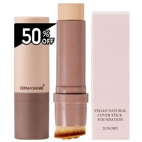 Dermashare Vegan Natural Cover Stick Foundation No21 Ivory | Carsha Black Friday 50% OFF