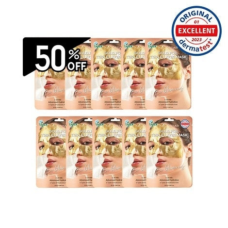 Kocostar Gold Foil Mask (10pcs) | Carsha Black Friday 50% OFF