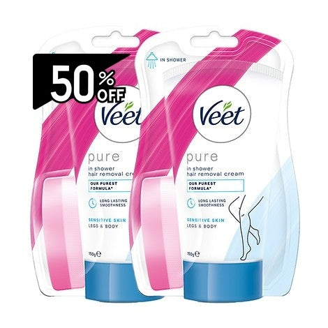 Veet In Shower Hair Removal Cream 150g Sensitive(2pack) | Carsha Black Friday 50% OFF