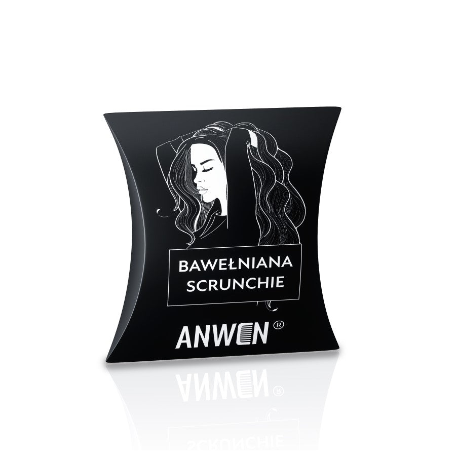 Wholesale Anwen Bawelniana Scrunchie Elastico Capelli nero Cotone liscio lavabile | Carsha