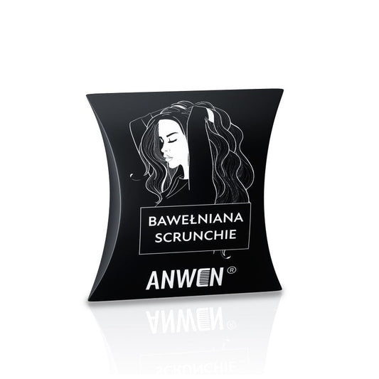 Wholesale Anwen Bawelniana Scrunchie Elastico Capelli nero Cotone liscio lavabile | Carsha