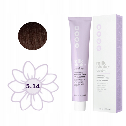 Wholesale Milk Shake Creative - 100 ml Tintura Crema capelli 5,14 | 5AC || Marrone chiaro rame scuro cenere | Carsha