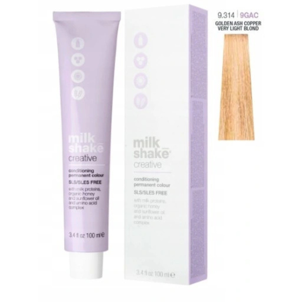Wholesale Milk Shake Creative - Tintura Capelli 100ml 9.314 | 9GAC || Biondo rame oro cenere molto luminoso | Carsha