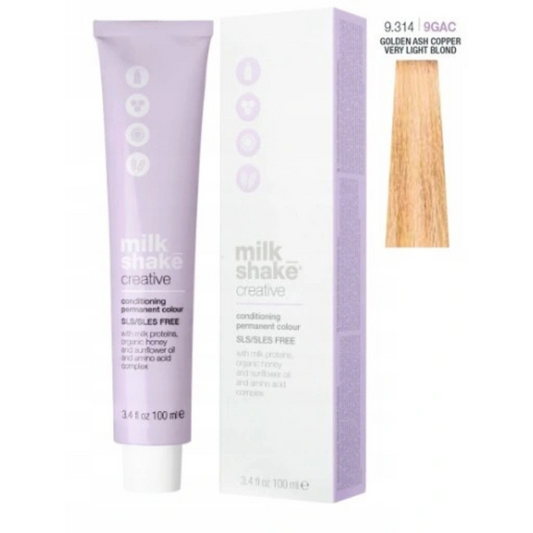 Wholesale Milk Shake Creative - Tintura Capelli 100ml 9.314 | 9GAC || Biondo rame oro cenere molto luminoso | Carsha