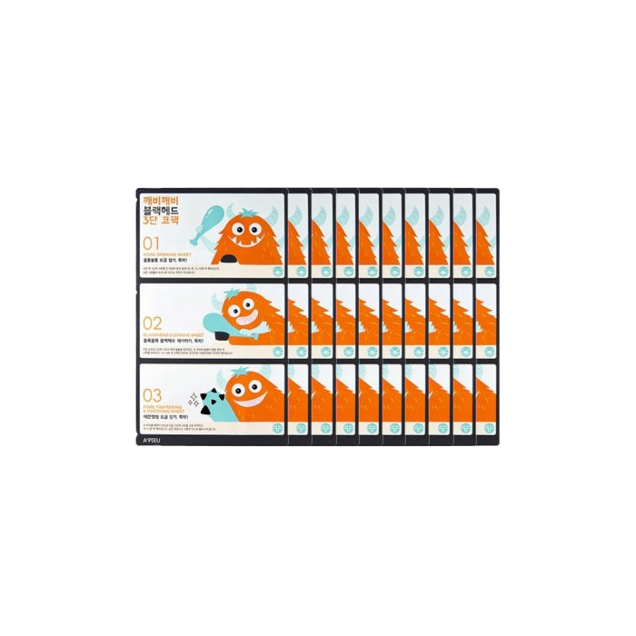 Wholesale A'PIEU - Goblin Blackhead 3 Step Nose Pack - 1pc 10ea Set | Carsha